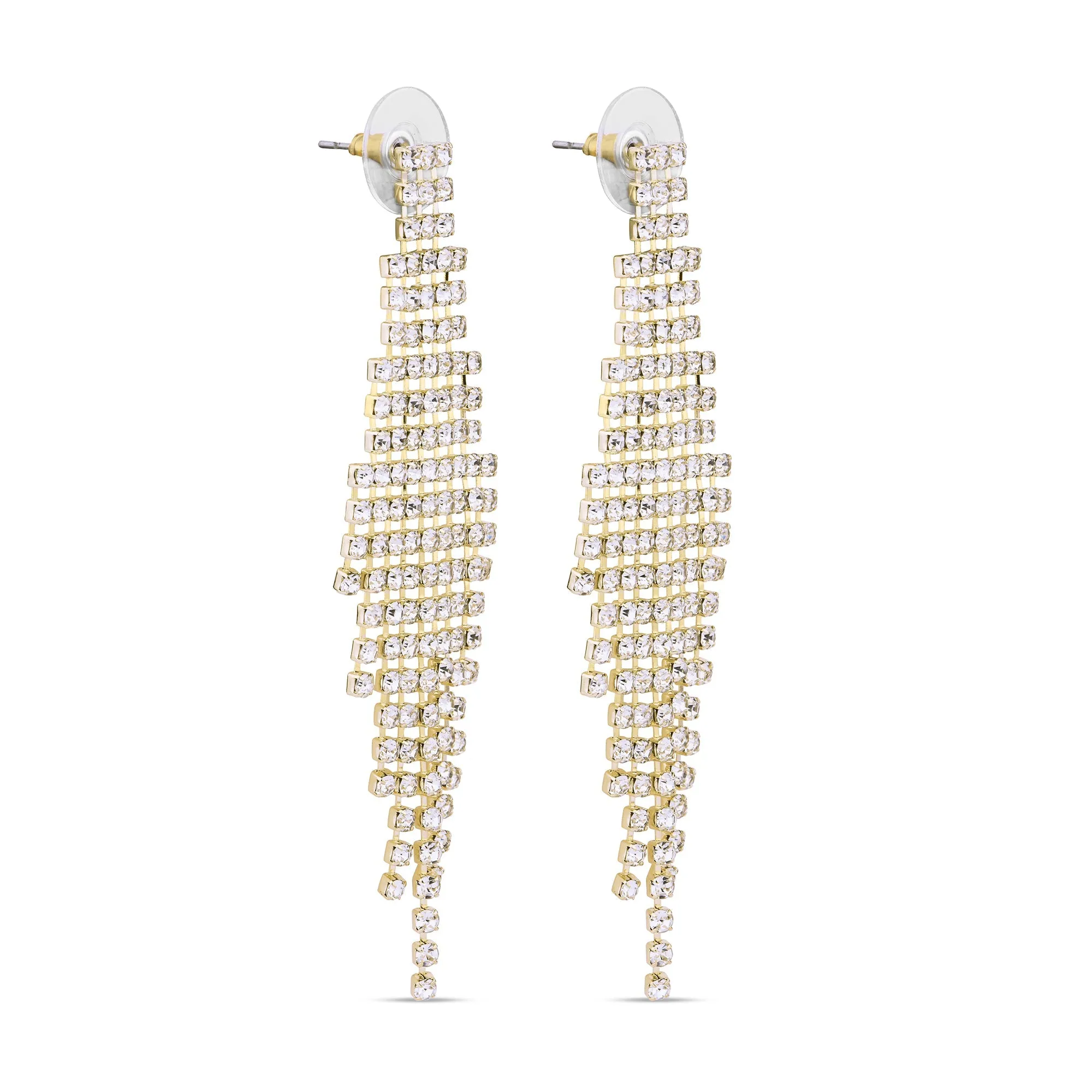 Accessorize London Women's Crystal Waterfall Statement Earrings