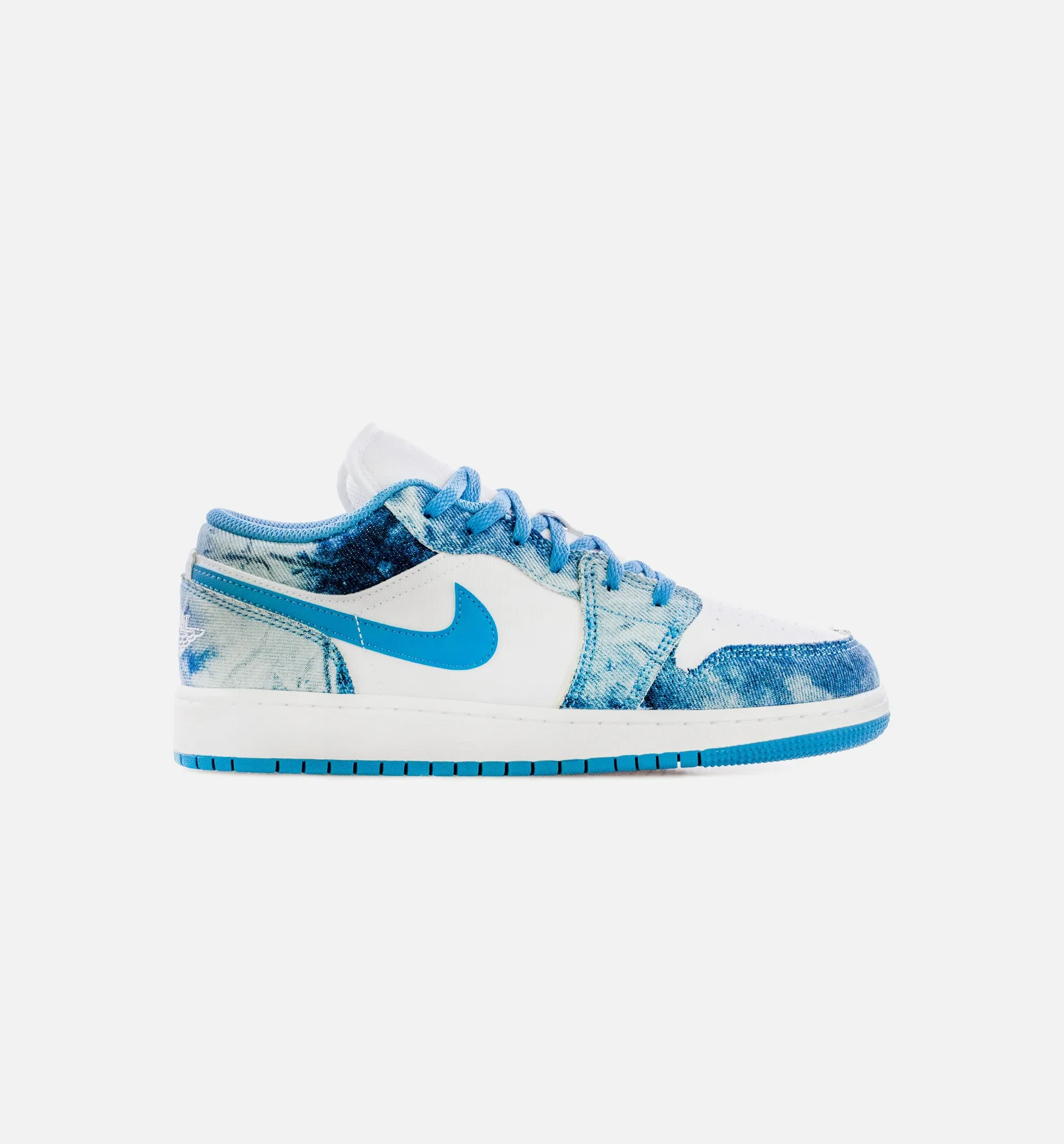 Air Jordan 1 Low Washed Denim Grade School Lifestyle Shoe - Blue/Denim Limit One Per Customer