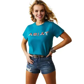 Ariat Womens REAL Boot Kickin' Logo T-Shirt Exotic Plume