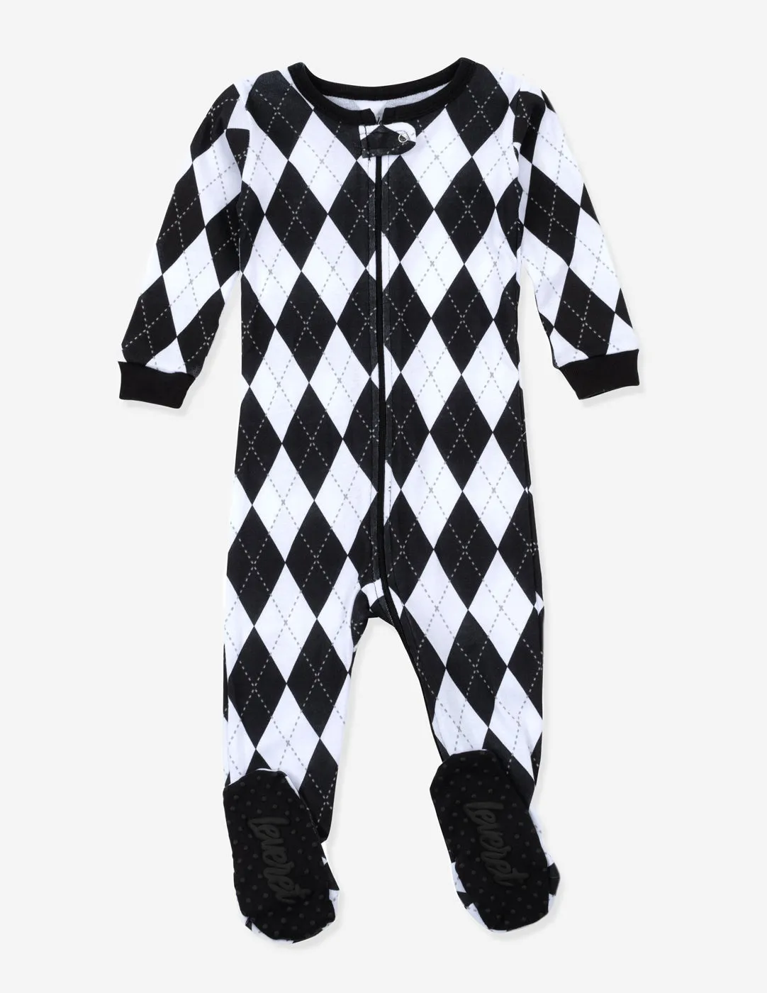 Baby Footed Argyle Print Pajamas