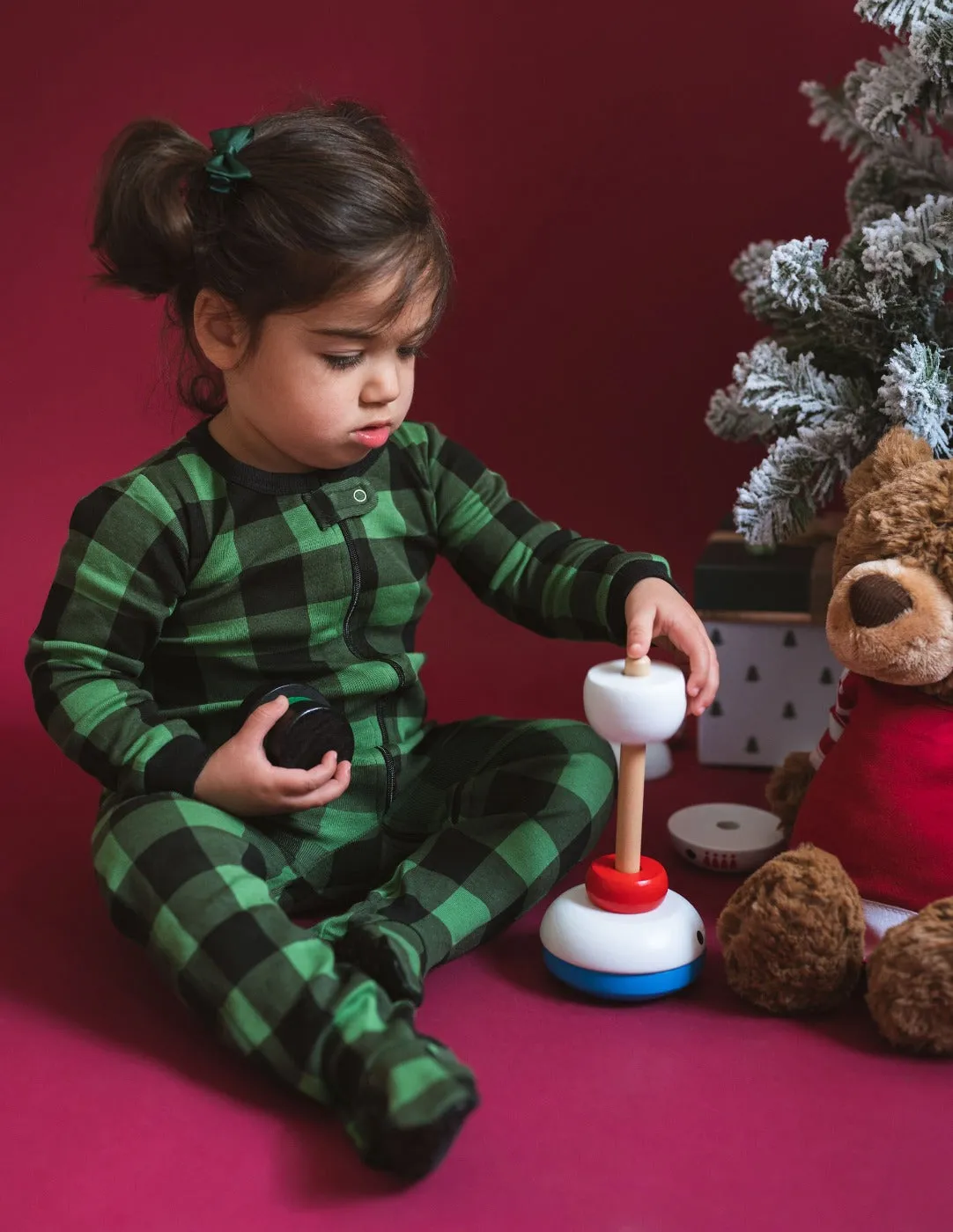 Baby Footed Plaid Pajamas