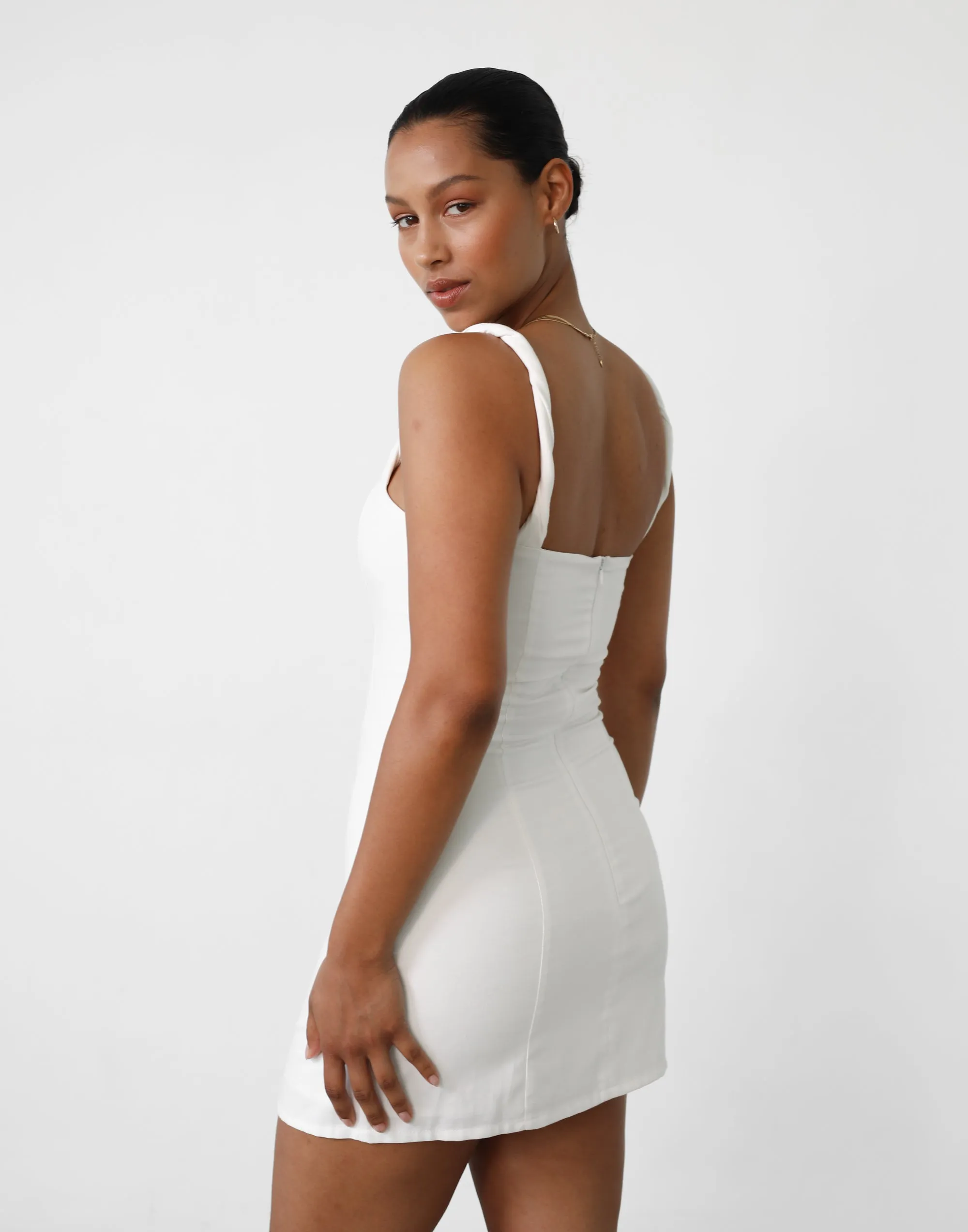 Bacalar Mini Dress (White)