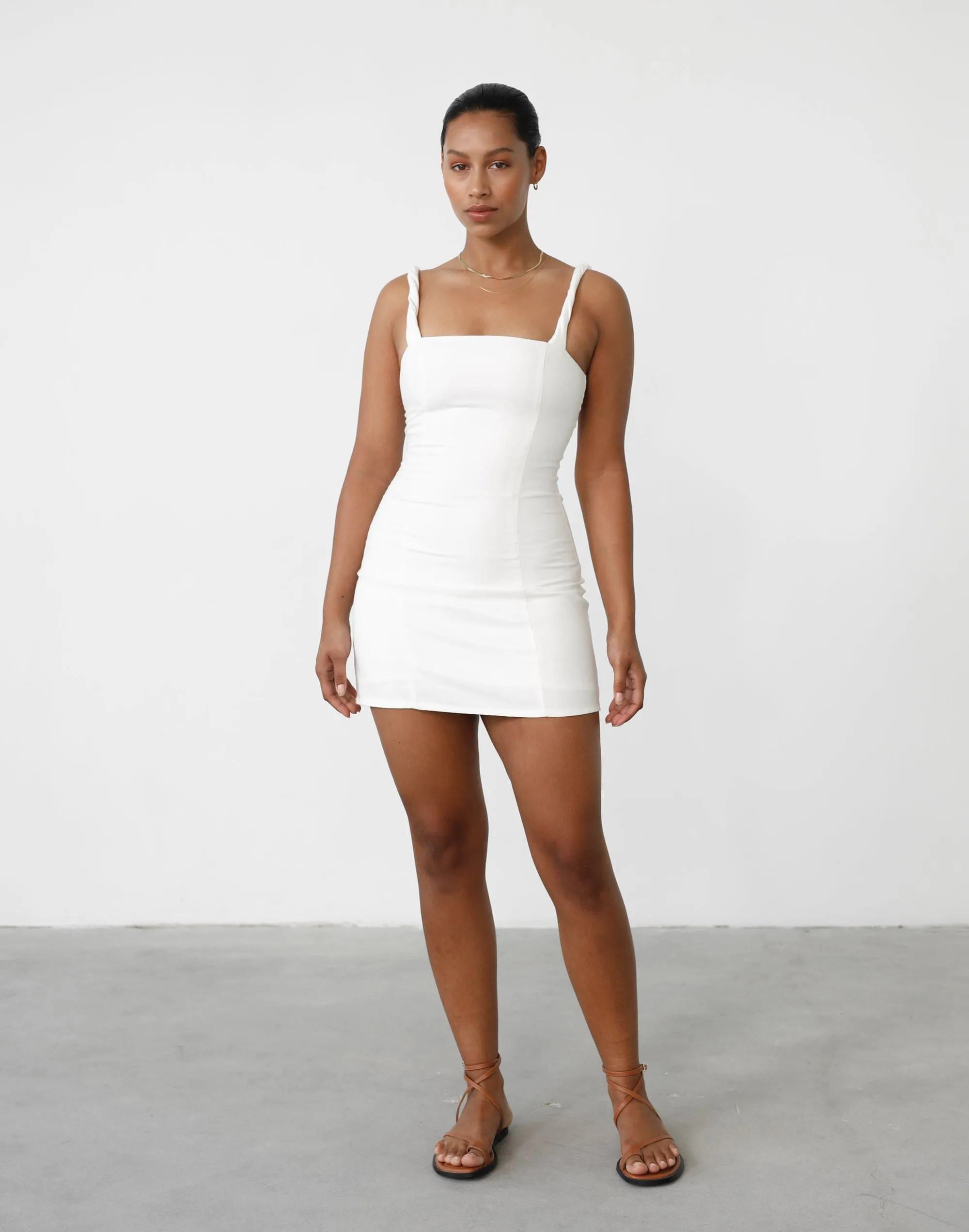 Bacalar Mini Dress (White)