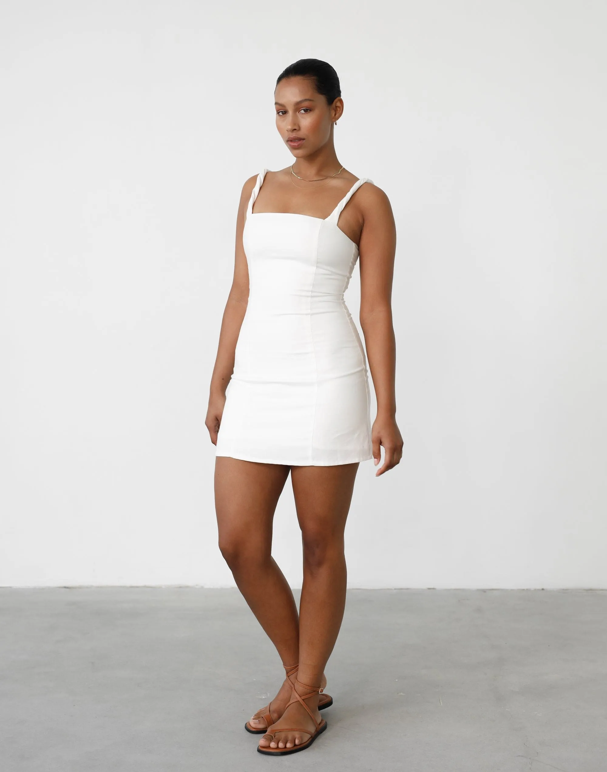 Bacalar Mini Dress (White)