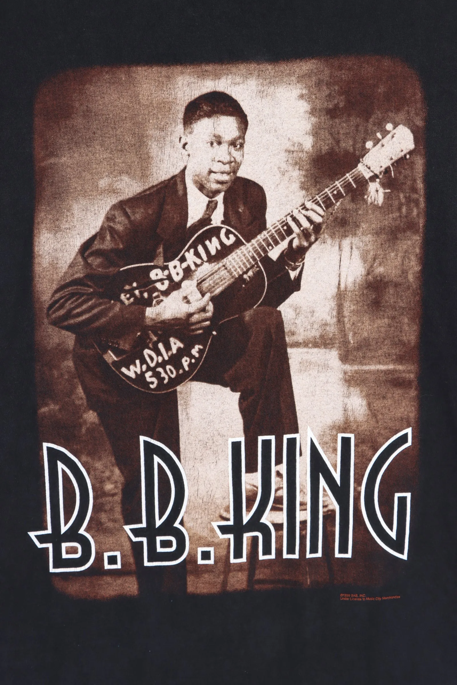 B.B. KING "of The Blues" 1996 World Tour Single Stitch T-Shirt (M-L)