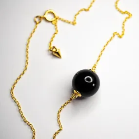 Black Sphere necklace