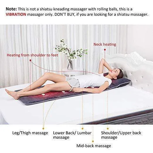 Certified Refurbished - Memory Foam Full Body Vibration Massage Mat - 363M