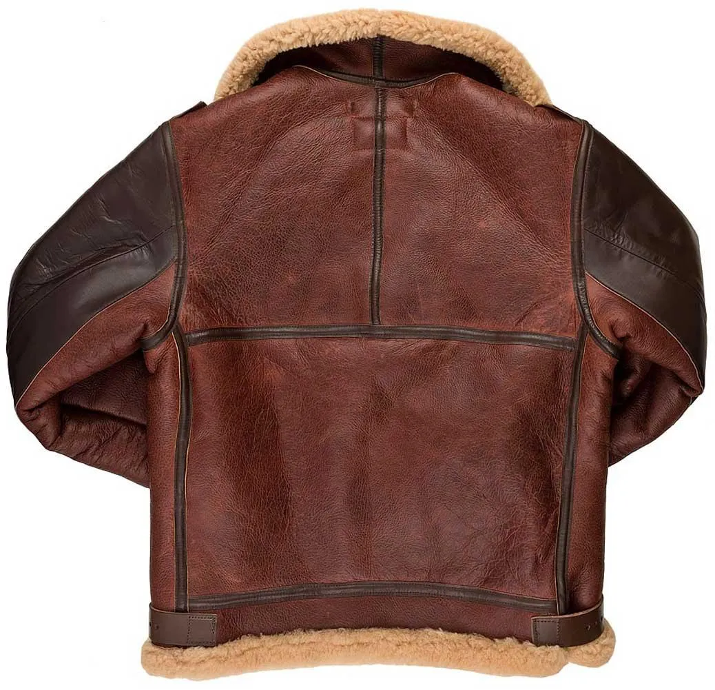 Cockpit USA Mens Pearl Harbor Reproduction B-3 Sheepskin Bomber Jacket