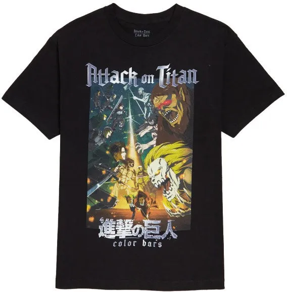 Color Bars x Attack On Titan Battle Tee / Black