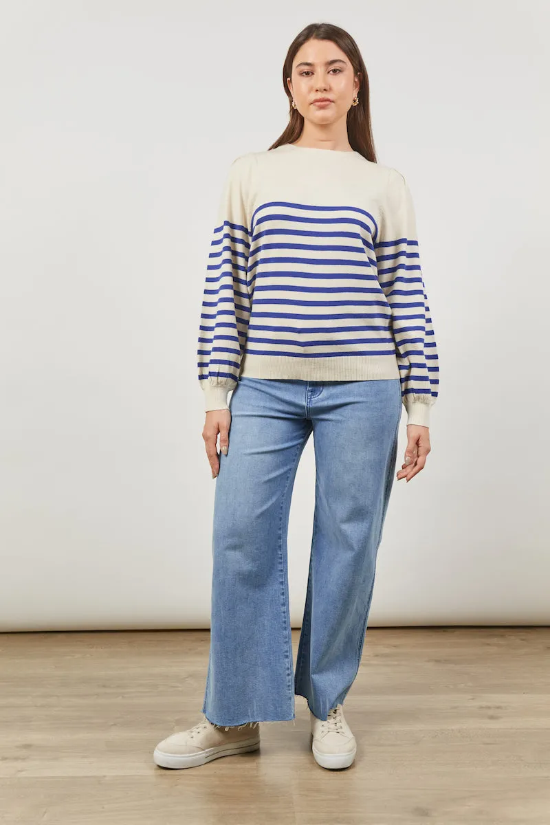 Cosmo Stripe Jumper, Creme