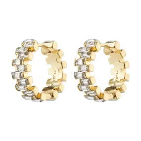 Create Gold Plated Crystal Hoops