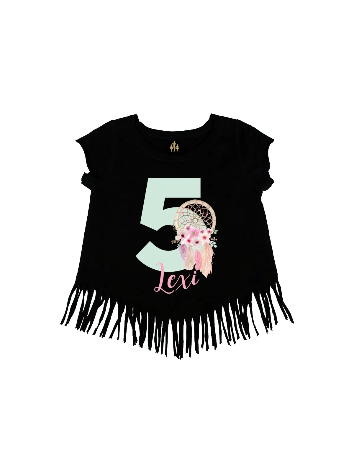 Dreamcatcher Short Sleeve Girls Fringe Shirt - Personalized