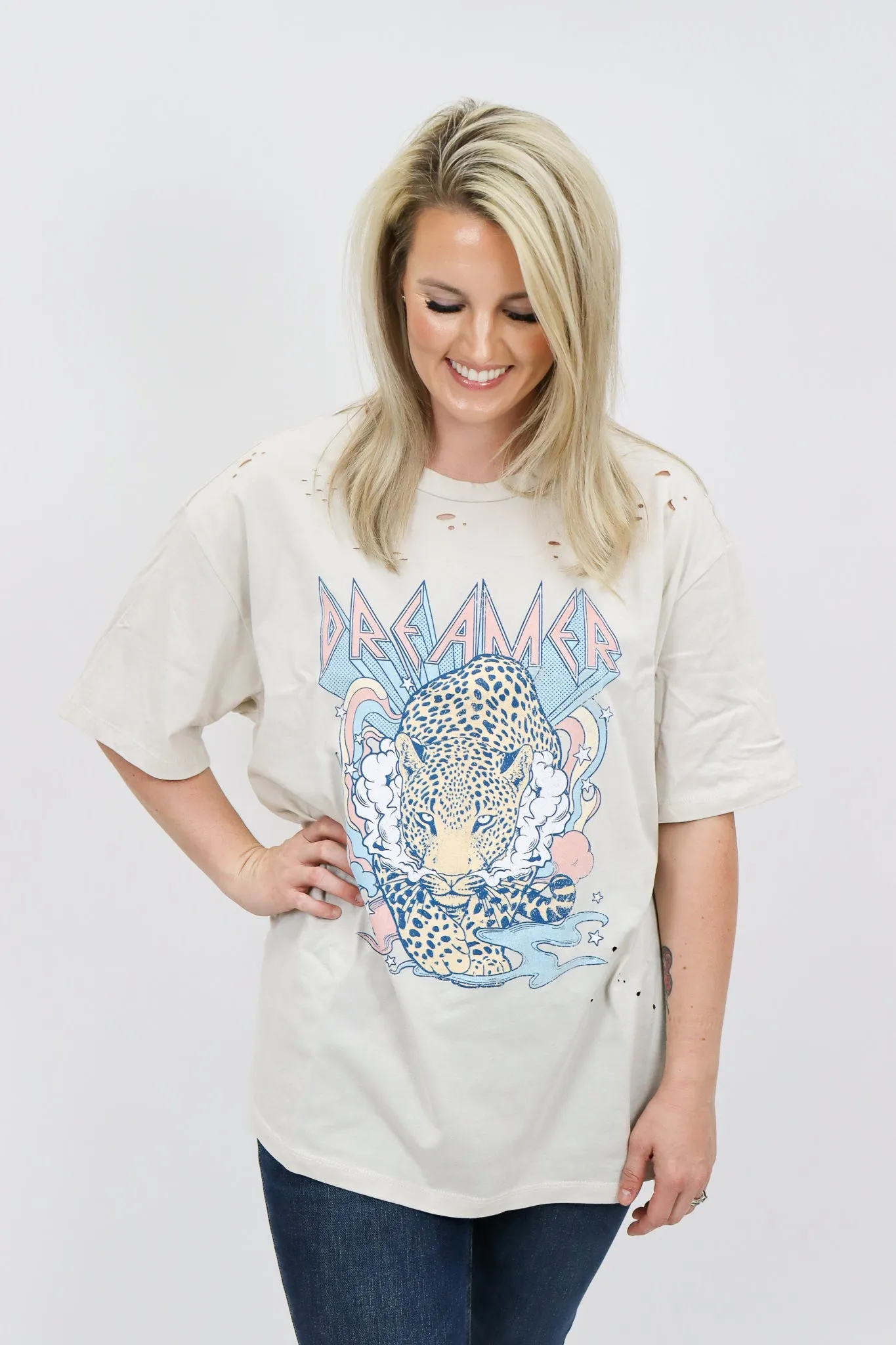 Dreamer Cheetah Graphic Tee