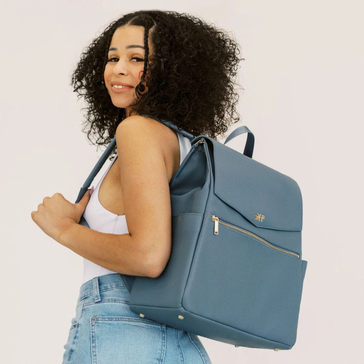 Dusty Blue Classic Diaper Bag II