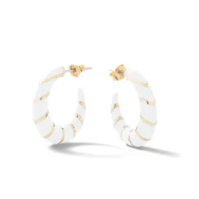 Enamel Hoop Round Fashion Hoop Earring - 3 Colors