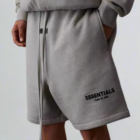 FEAR OF GOD Essentials Felt Logo Sweat Shorts Dark Oatmeal