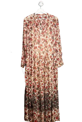 Free People Cream / multi See It Through lined floral Dress UK XS