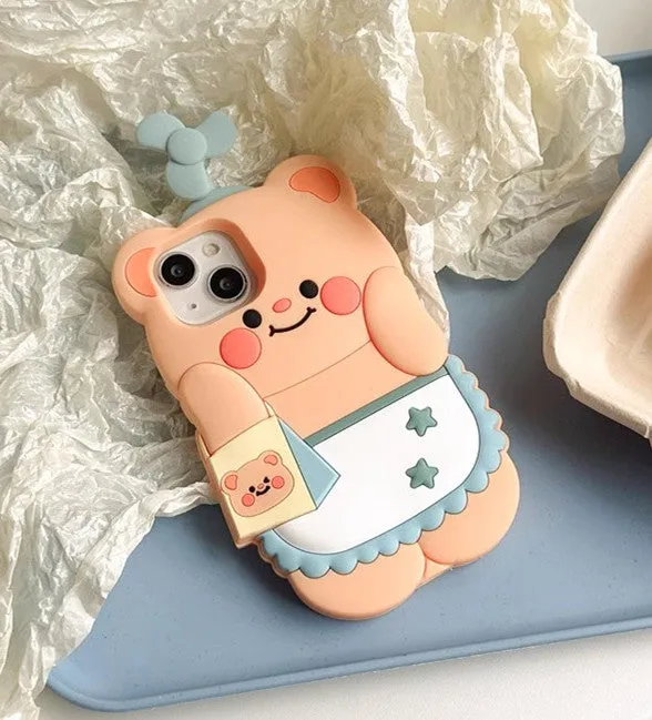 Funny Bear Phone Case for iphone 11/11pro/11pro max/12/12mini/12pro/12pro max/13/13pro/13pro max/14/14plus/14pro/14pro max/15/15pro/15pro max PN6599