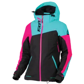 FXR Vertical Edge Womens Jacket Mint/Electric Pink