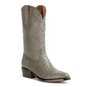 Gavel Men's Hidalgo 4 Piece Ostrich Boots - Grey