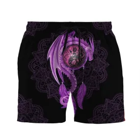 Gearhuman 3D Mandala Purple Dragon Shorts