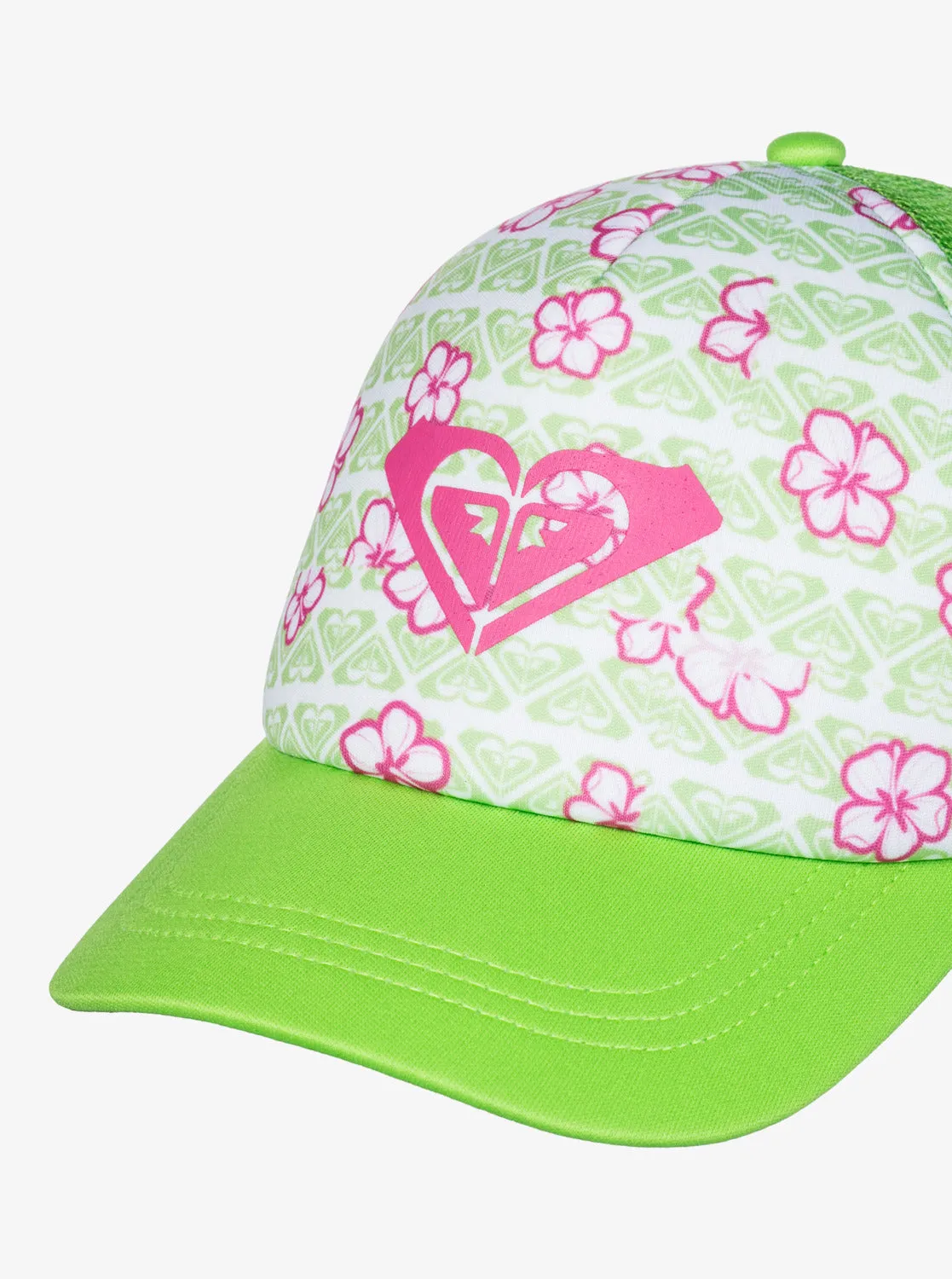 Girls 2-7 Sweet Emotions Trucker Hat - White Hibline