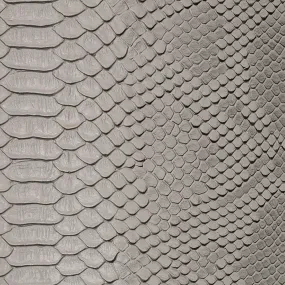 Gray Faux Viper Sopythana Snake Skin Vinyl Fabric