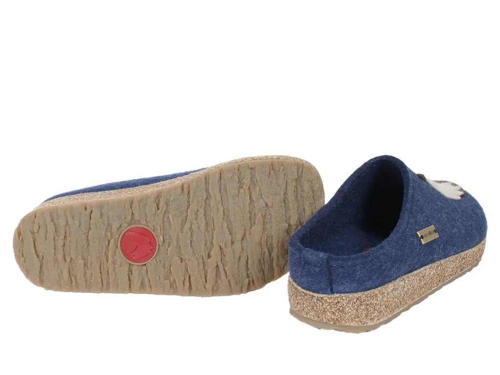 Haflinger Felt Clogs Grizzly Horse Jeans