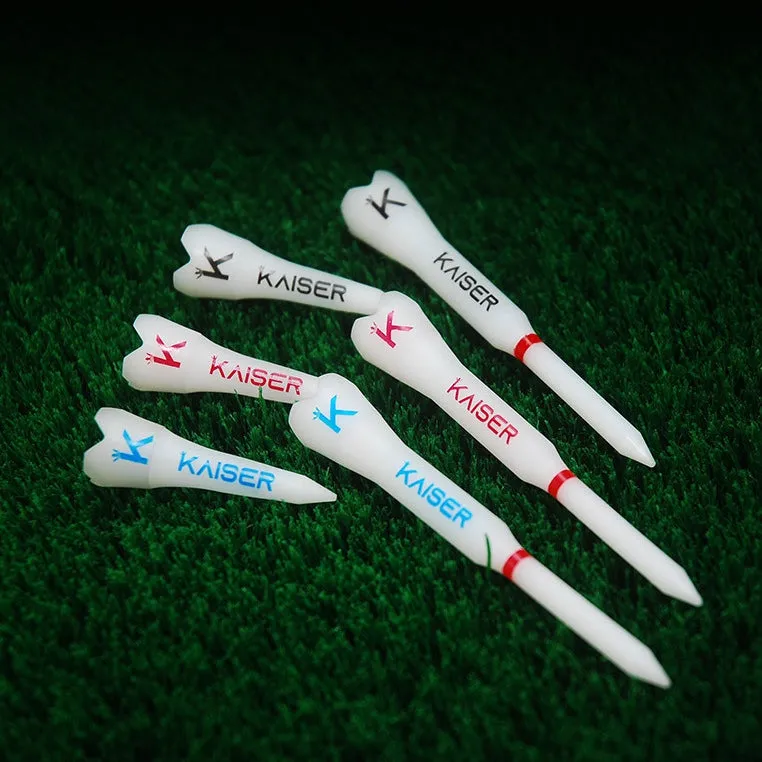 KAISER T5 Golf Tees Day Night Gifts Accessory Sets/ Long 5pcs Short 4pcs/ distance increase luminous anti-slicing Height fix Holders Glow in Dark Light up Flashing Made in Korea