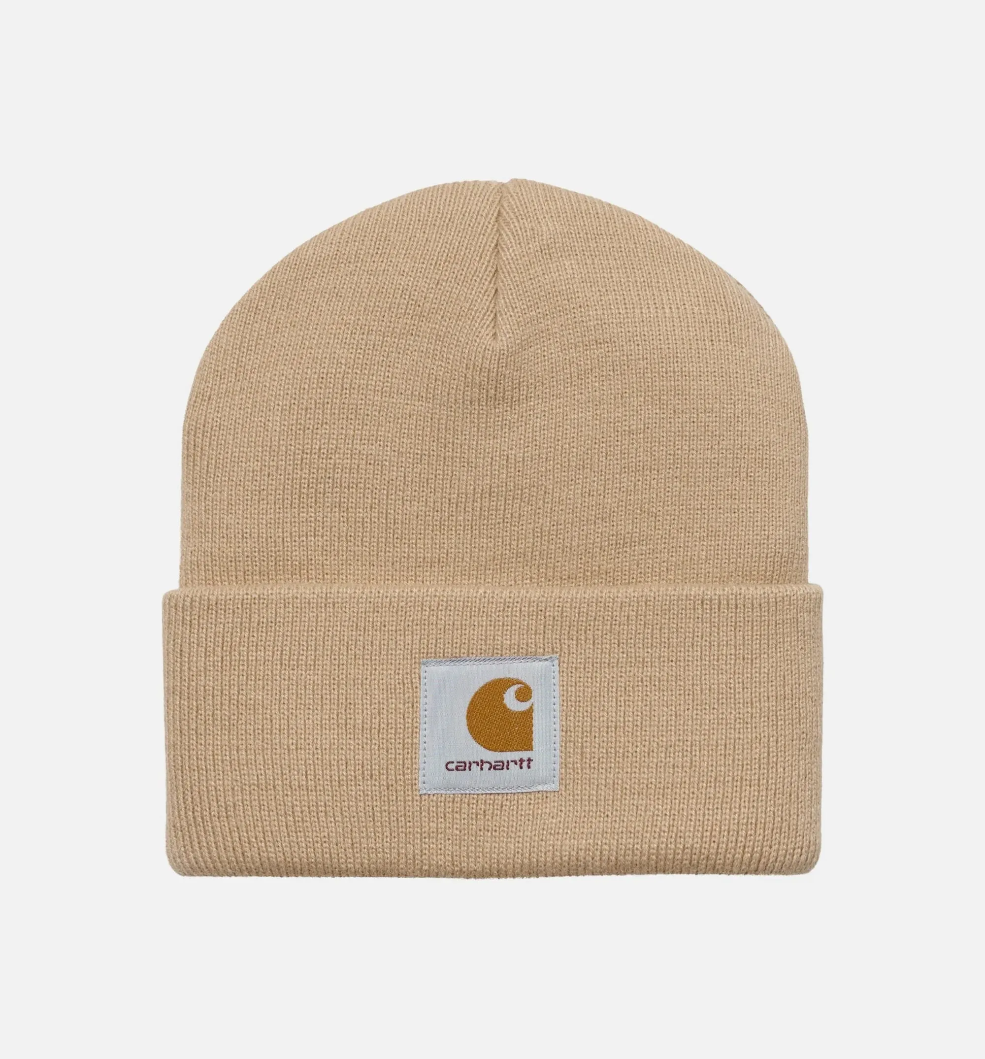 Knit Cuffed Beanie Mens Hat - Beige