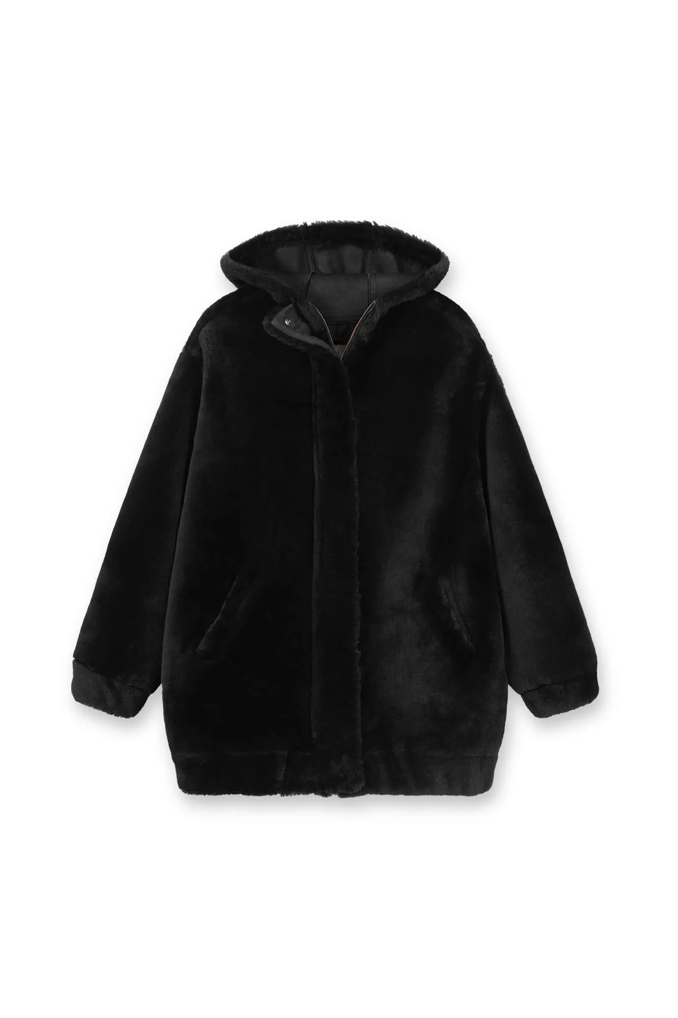 Lammfelljacke Shirley (Schwarz)