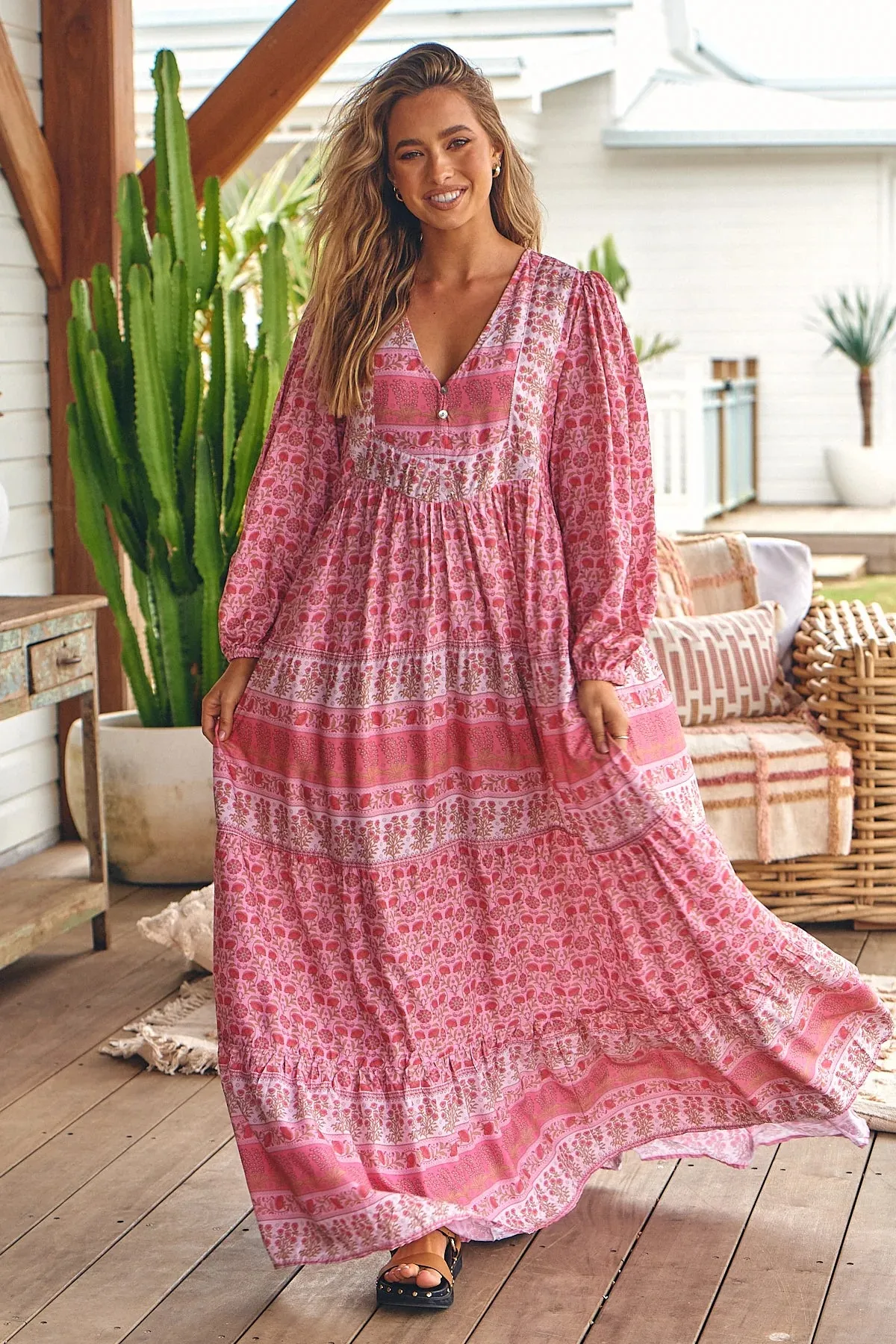 Leanne Maxi Dress - Pink