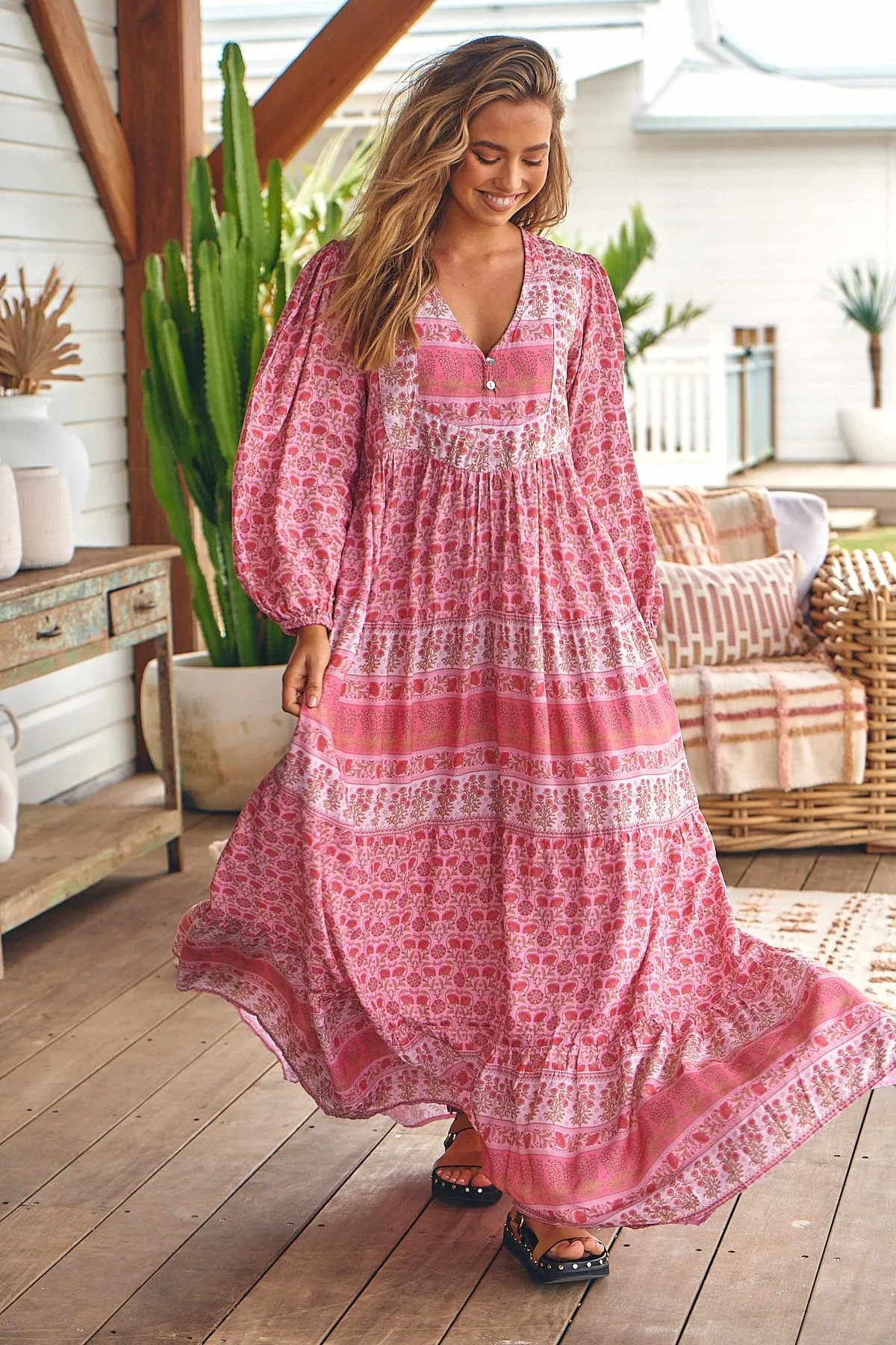 Leanne Maxi Dress - Pink