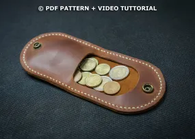 LEATHER PATTERN- Leather Coin Pouch, PDF Download, Template, DIY