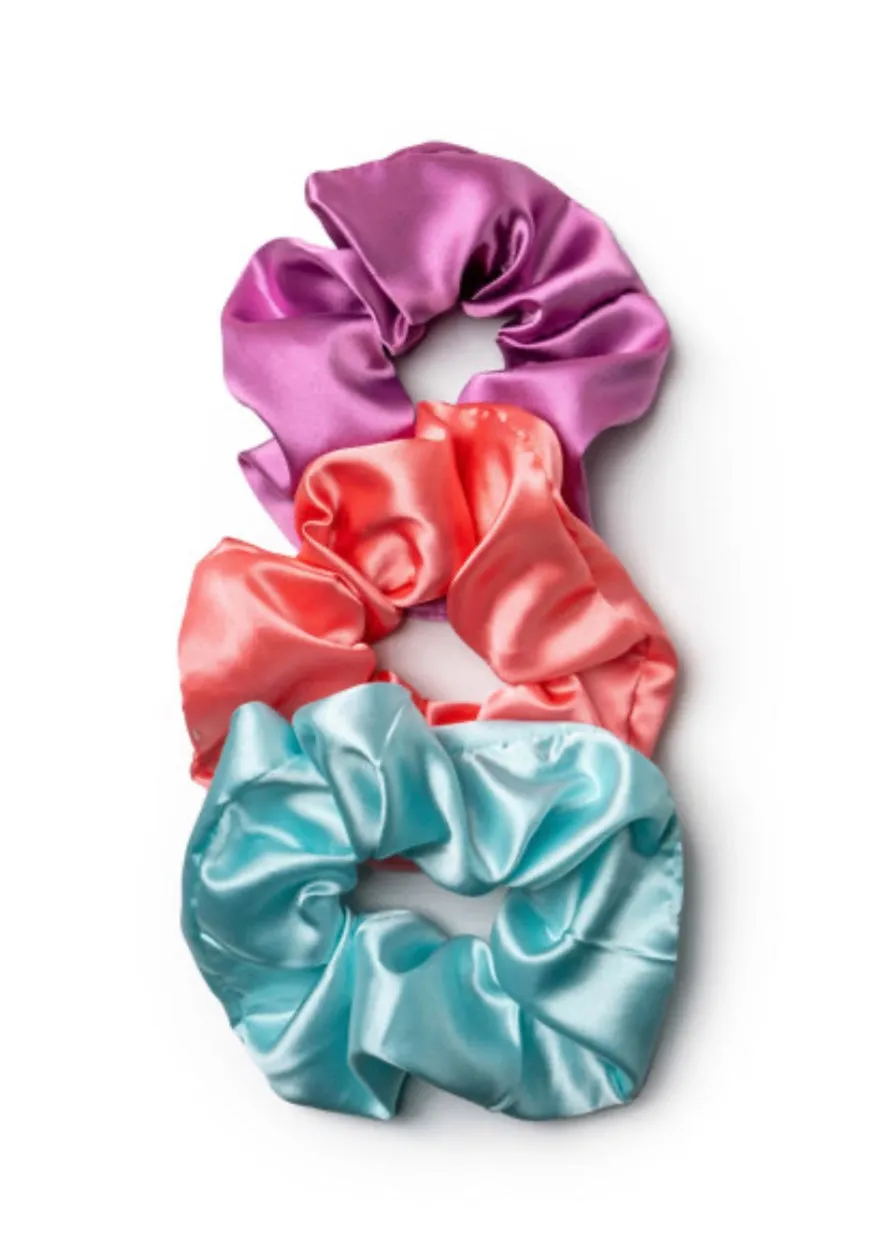 Lemon Lavender Mane Squeeze Oversized Satin Scrunchie Sets - 3 Color Sets!