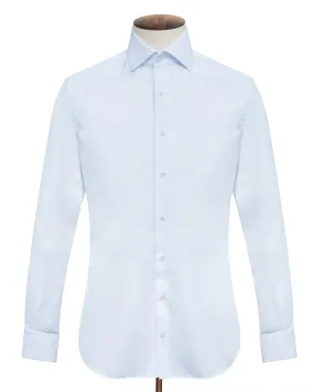 Light Blue Fine Twill Cutaway Collar Shirt