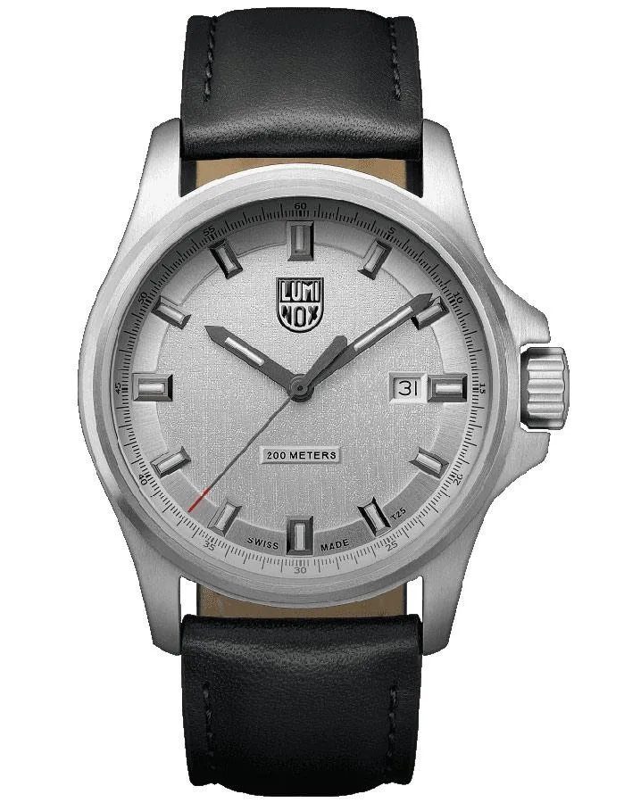 Luminox Mens Dress Field 1830 - Stainless Steel - Black Strap - Date - 200m