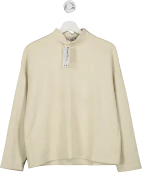 MANGO Cream Corduroy Perkins Neck Sweatshirt BNWT  UK S