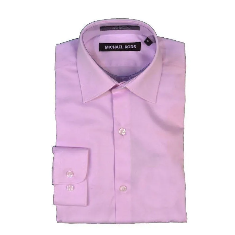 Michael Kors Boys Pink Cotton Dress Shirt_ Z0005