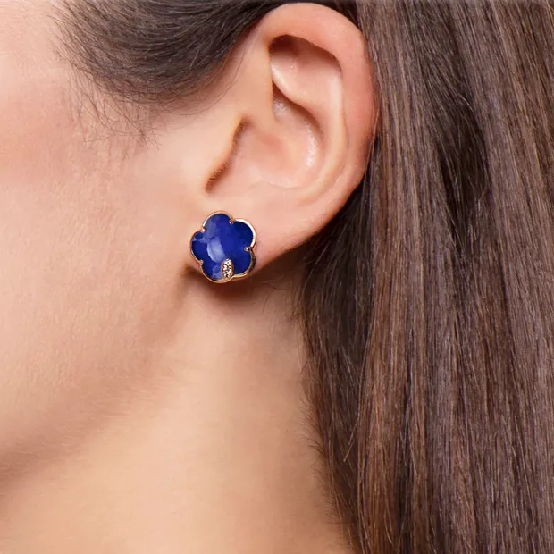 Pasquale Bruni - Petit Joli - Earrings with Rock Crystal, Lapis Lazuli and Diamonds, 18k Rose Gold