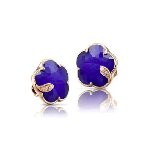 Pasquale Bruni - Petit Joli - Earrings with Rock Crystal, Lapis Lazuli and Diamonds, 18k Rose Gold