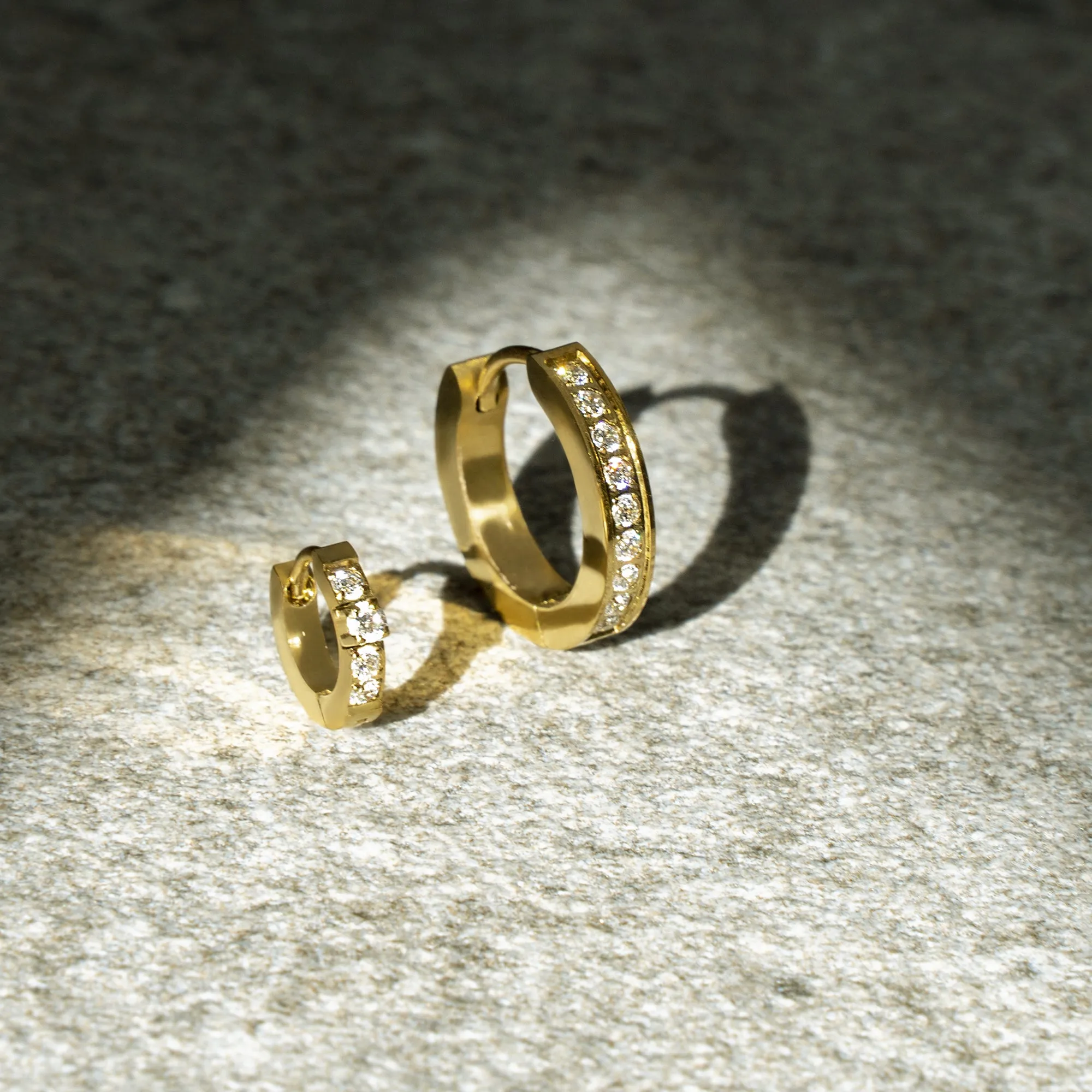 Pavé Huggie Earrings