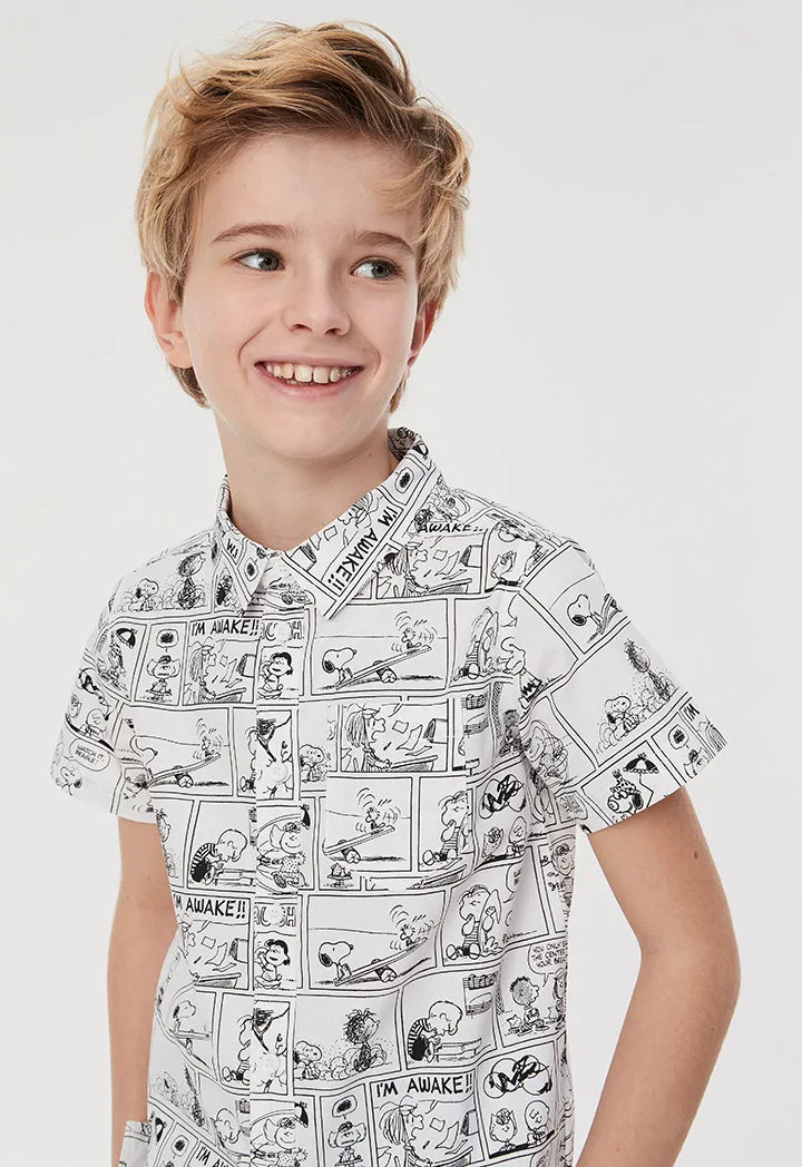 Peanuts Comic Strip Print Shirt