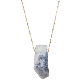 Raw Blue Dumortierite on a 14kt Gold Necklace by Margaret Solow