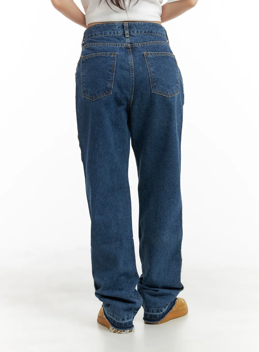 Recycled Side Tassel Straight Jeans (Unisex) CM425