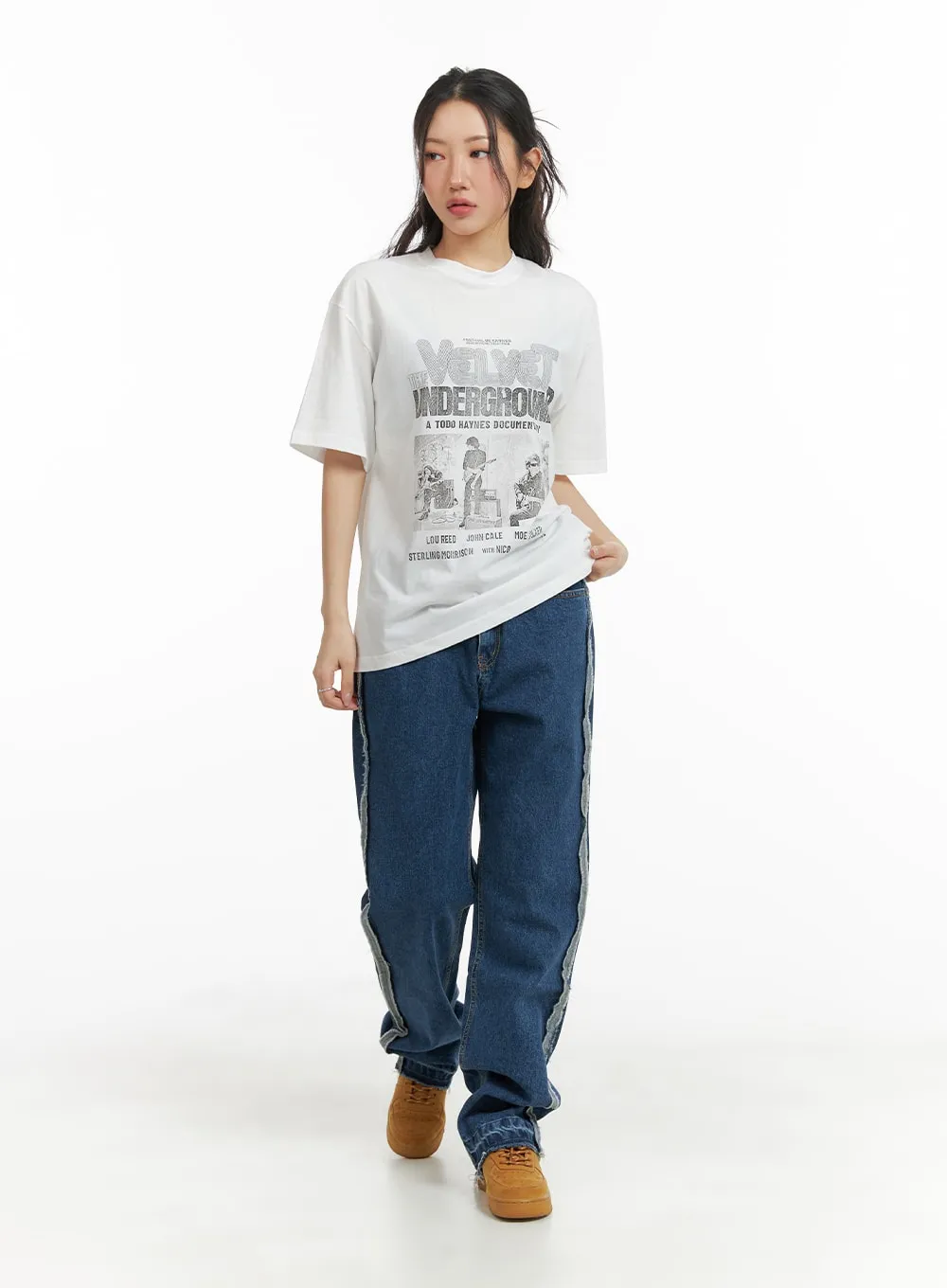 Recycled Side Tassel Straight Jeans (Unisex) CM425