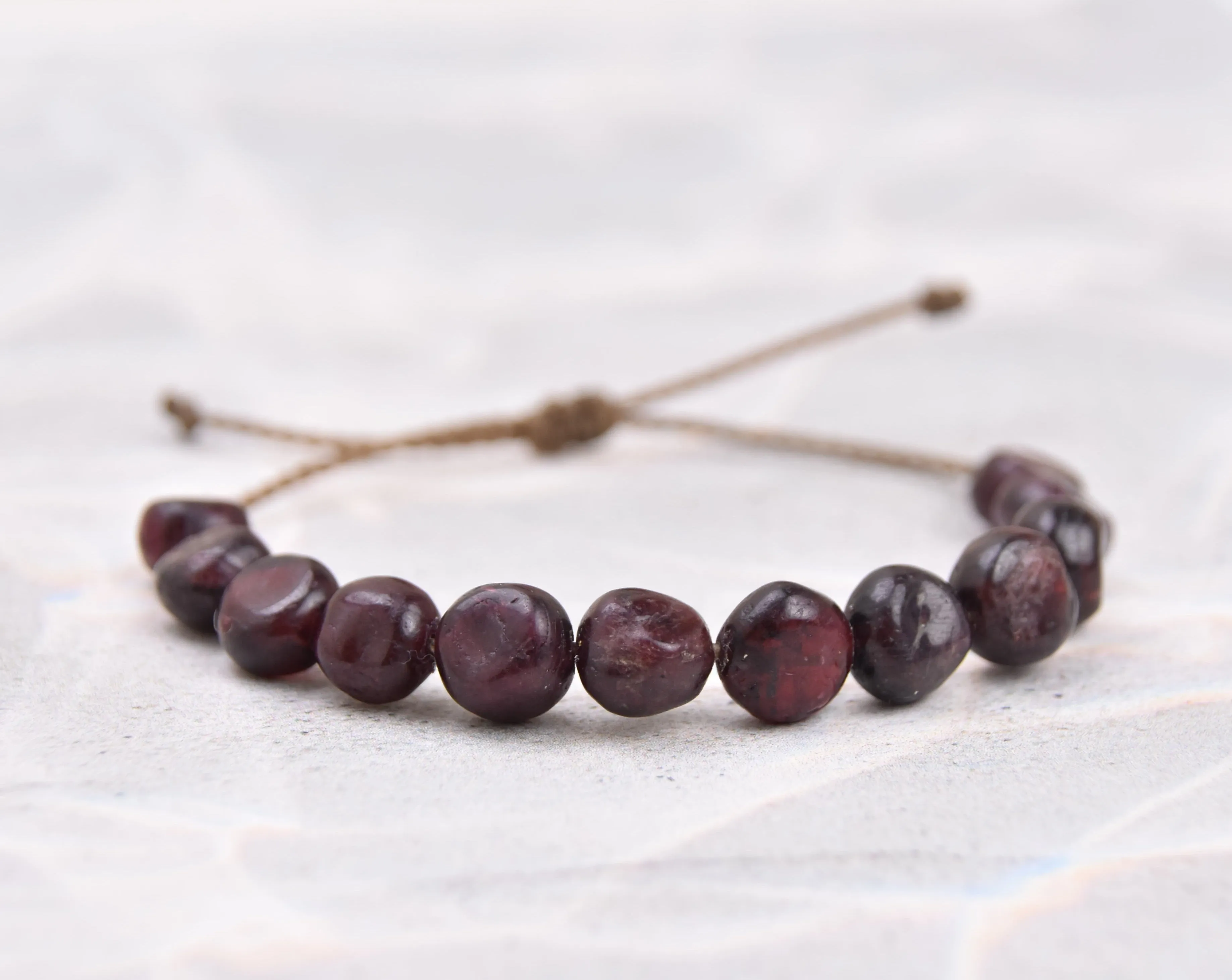 Red Tones - Pebble Bracelets