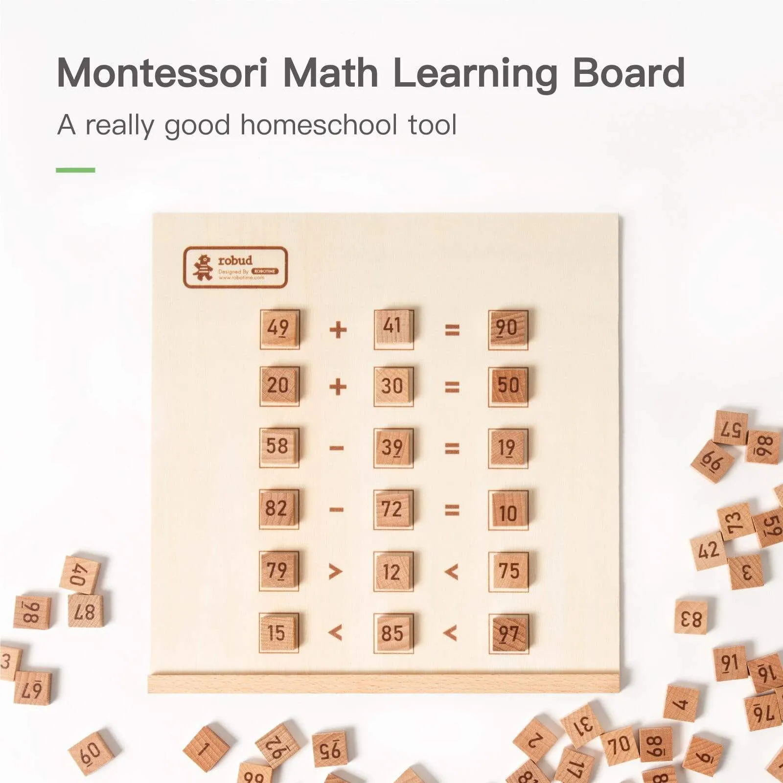 Robotime Montessori Educational Wooden Toys Busy Board Math Learning Tools Kids Children Preschool Counting Geometry Toy Gits