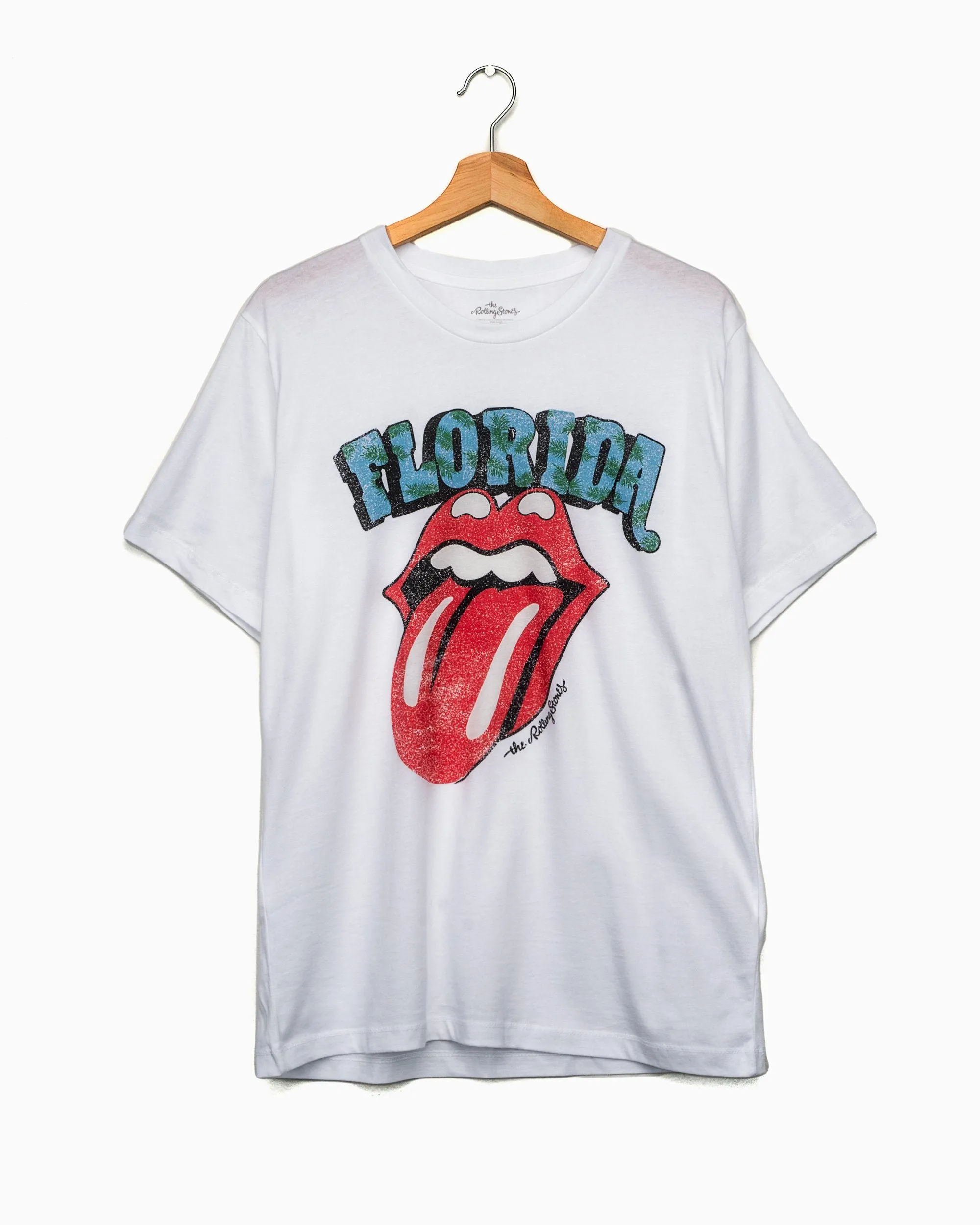 Rolling Stones Florida Flag Rocker White Tee