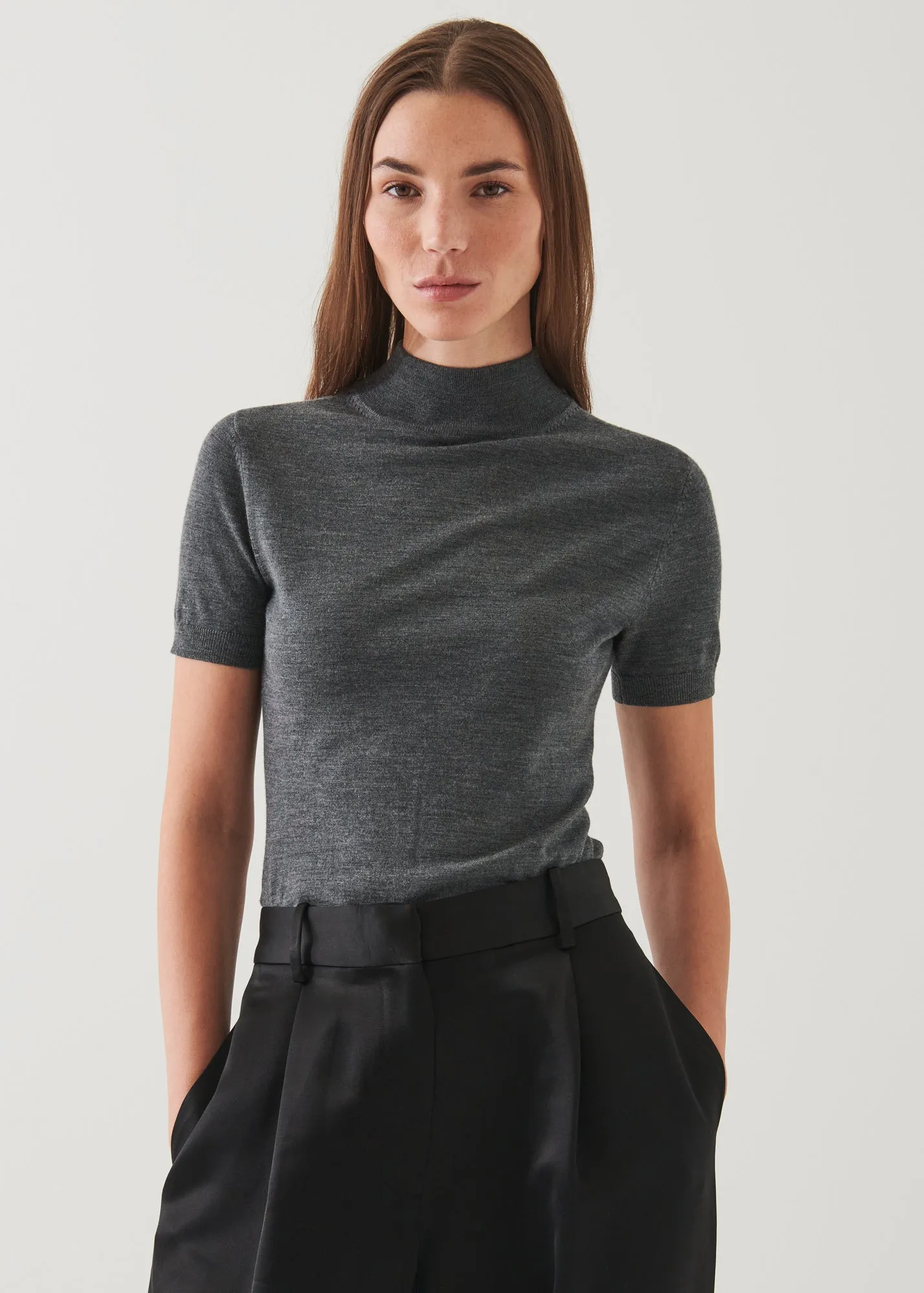 SUPERFINE MERINO MOCK NECK